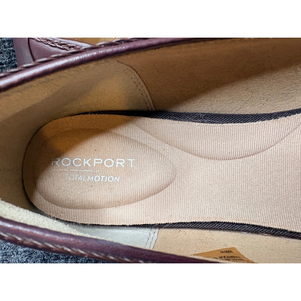 Rockport Total Motion Burgundy Leather Pointed Toe Flats CI7263 Womens 8 M - Picture 5 of 9